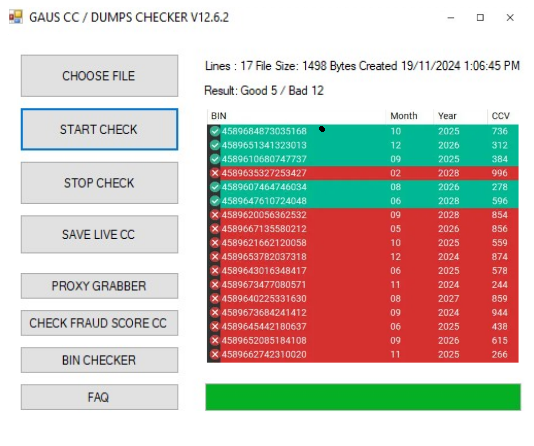 GAUS CC Checker Software 